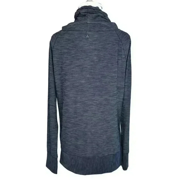 Prana Women’s Medium Long Sleeve Cowl Neck Pullover with Pockets Dark Gray - Picture 5 of 8